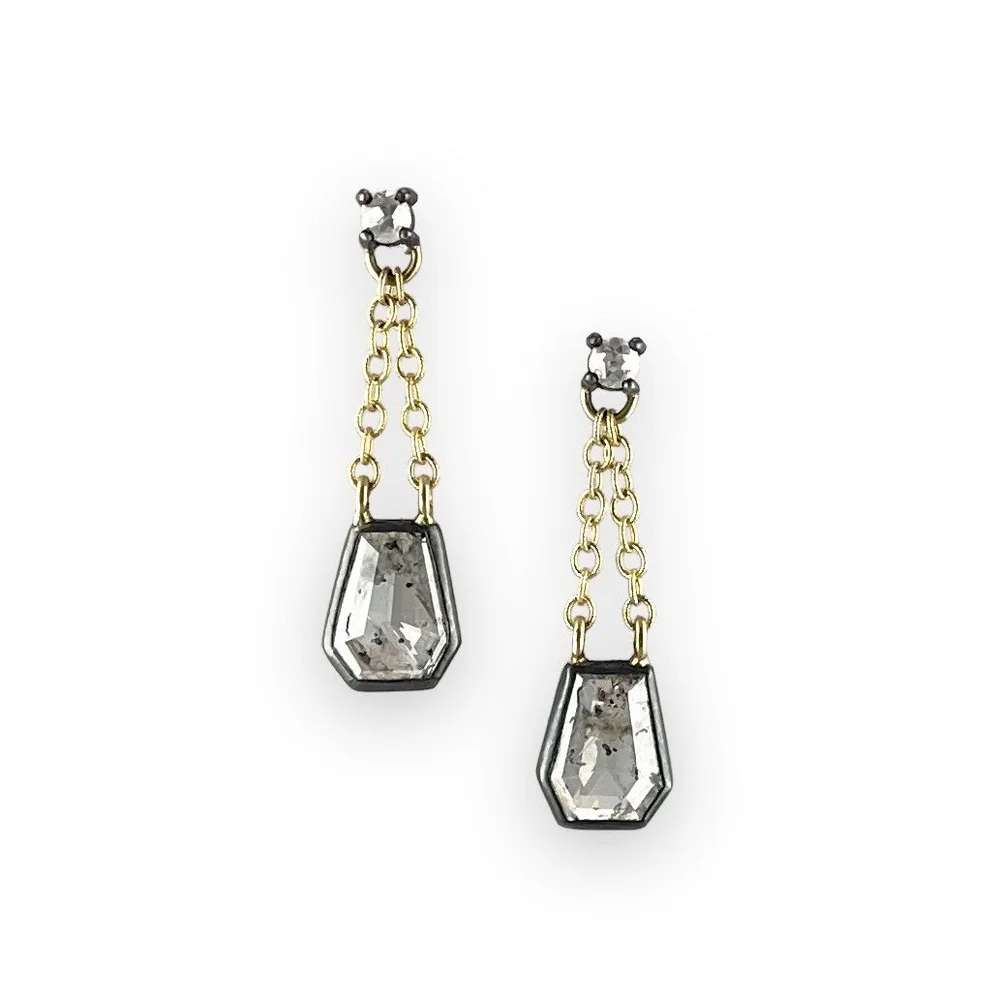 2.6ct Hexagon Earrings