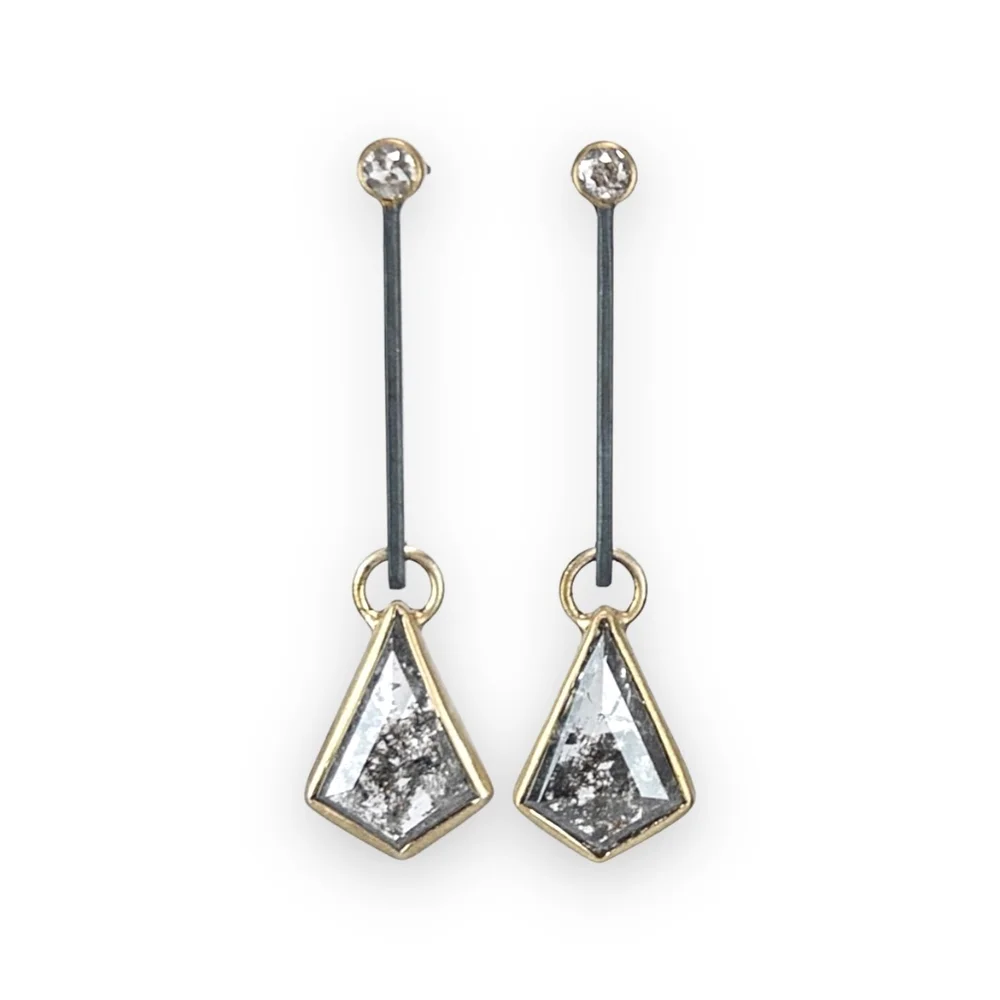 3.8ct Kite Diamond Earrings