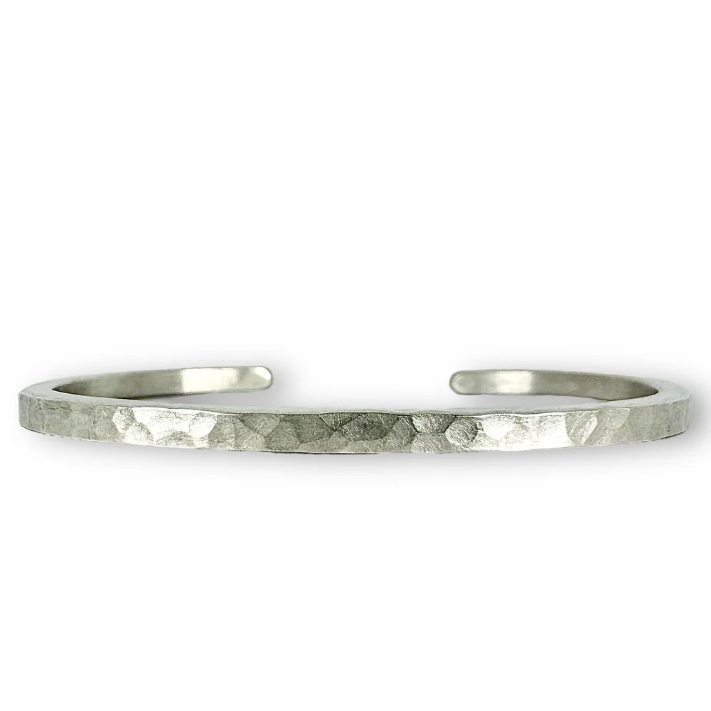 Hammered Silver Cuff