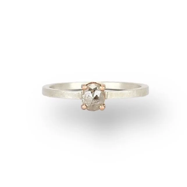 .35ct Icy White Oval Diamond Ring
